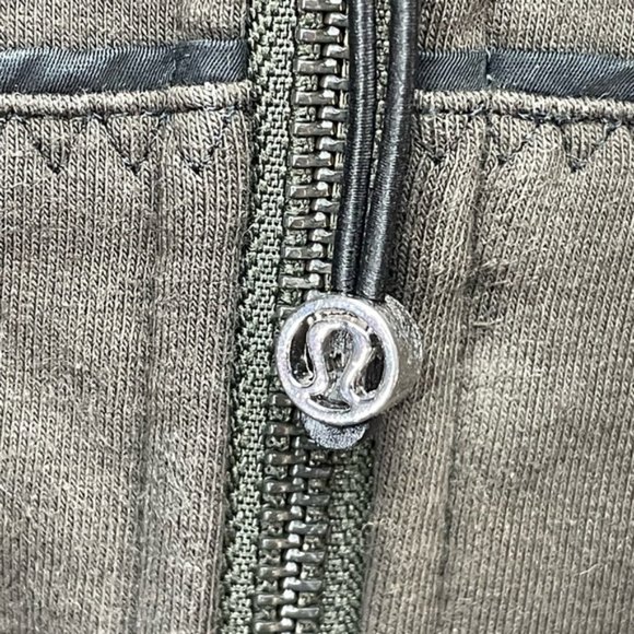 Lululemon Womens Olive Green Zip up Hoodie Size 6 - Picture 4 of 14